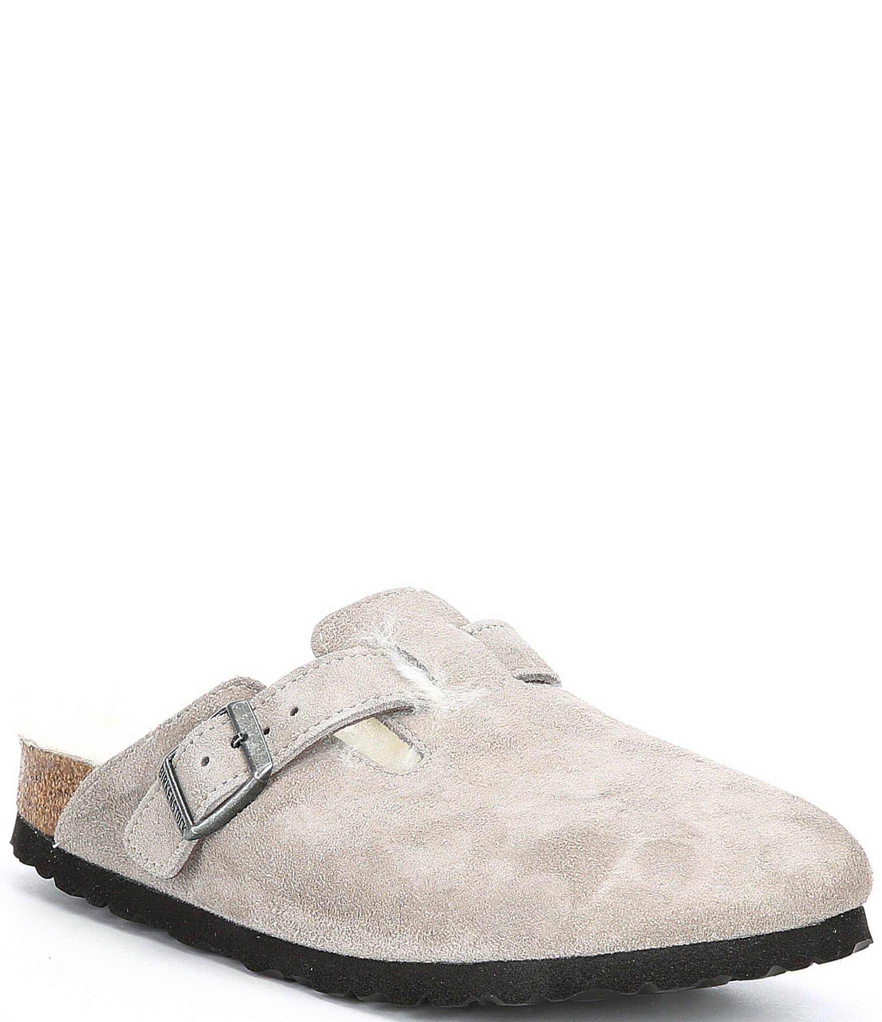 Birkenstock Women's Boston Shearling Stone Coin Suede