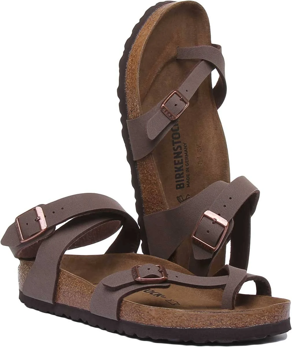 Birkenstock Yara Birko-Flor Nubuck Mocca Women Sandals