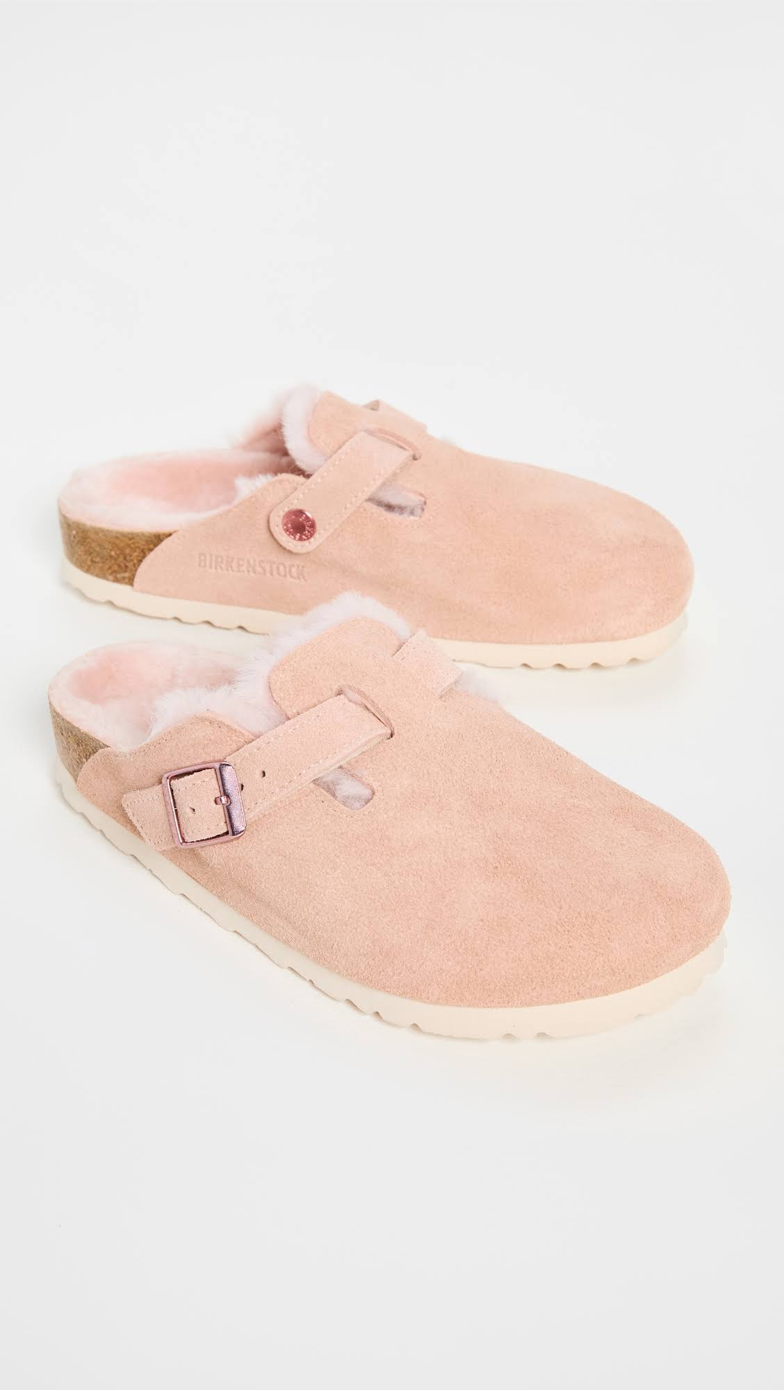 Birkenstock Women's Boston Shearling Light Rose