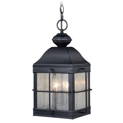 Boxborough 3 - Bulb 17x22 H Outdoor Hanging Lantern Fixture Finish: Oil Rubbed Bronze