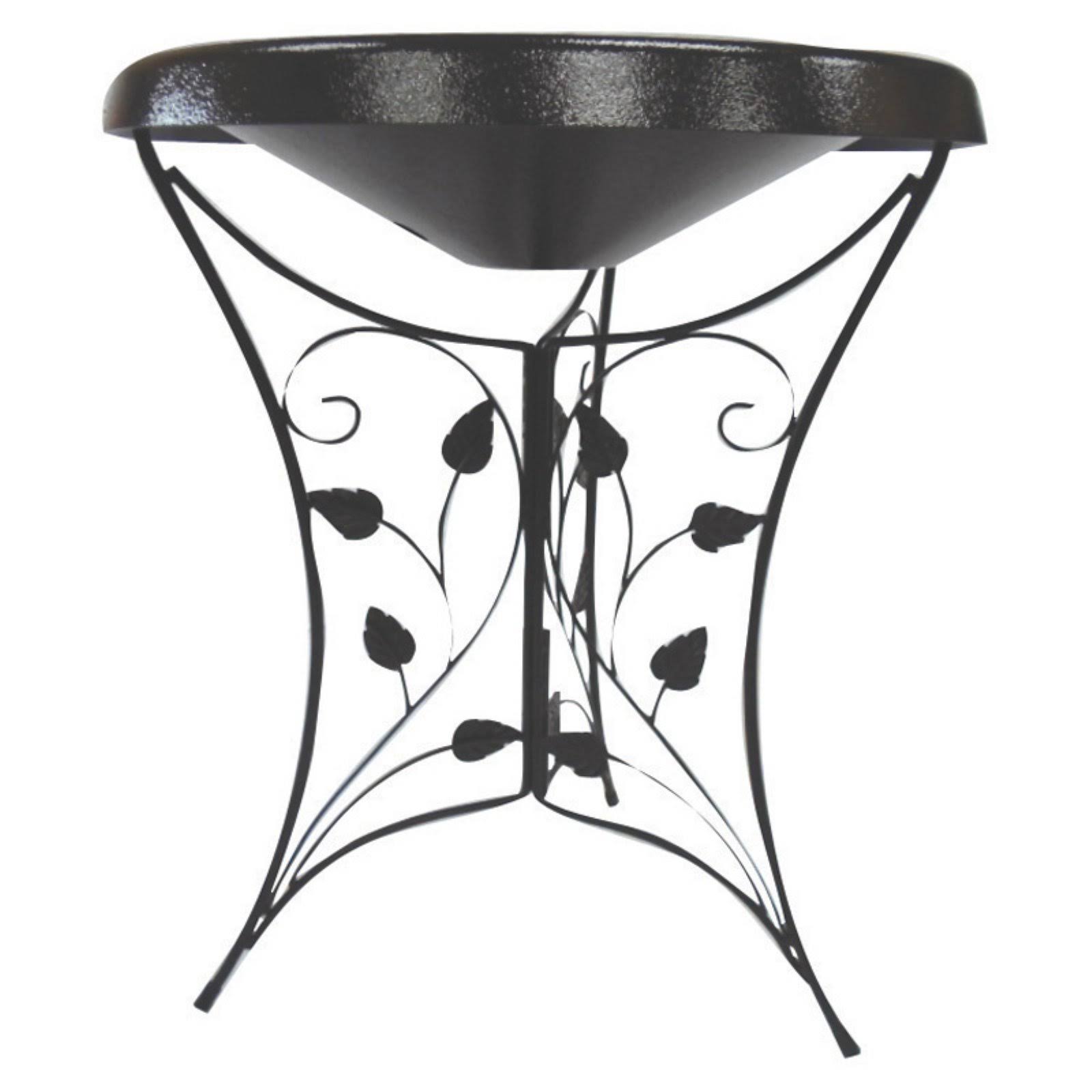 Birds Choice Ivy Pedestal Heated Bird Bath - Black