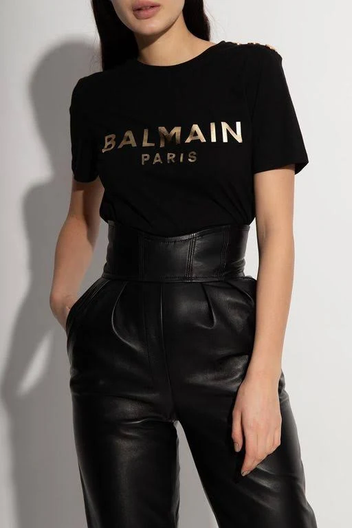 Balmain Logo T-Shirt Black - Black - T-Shirts