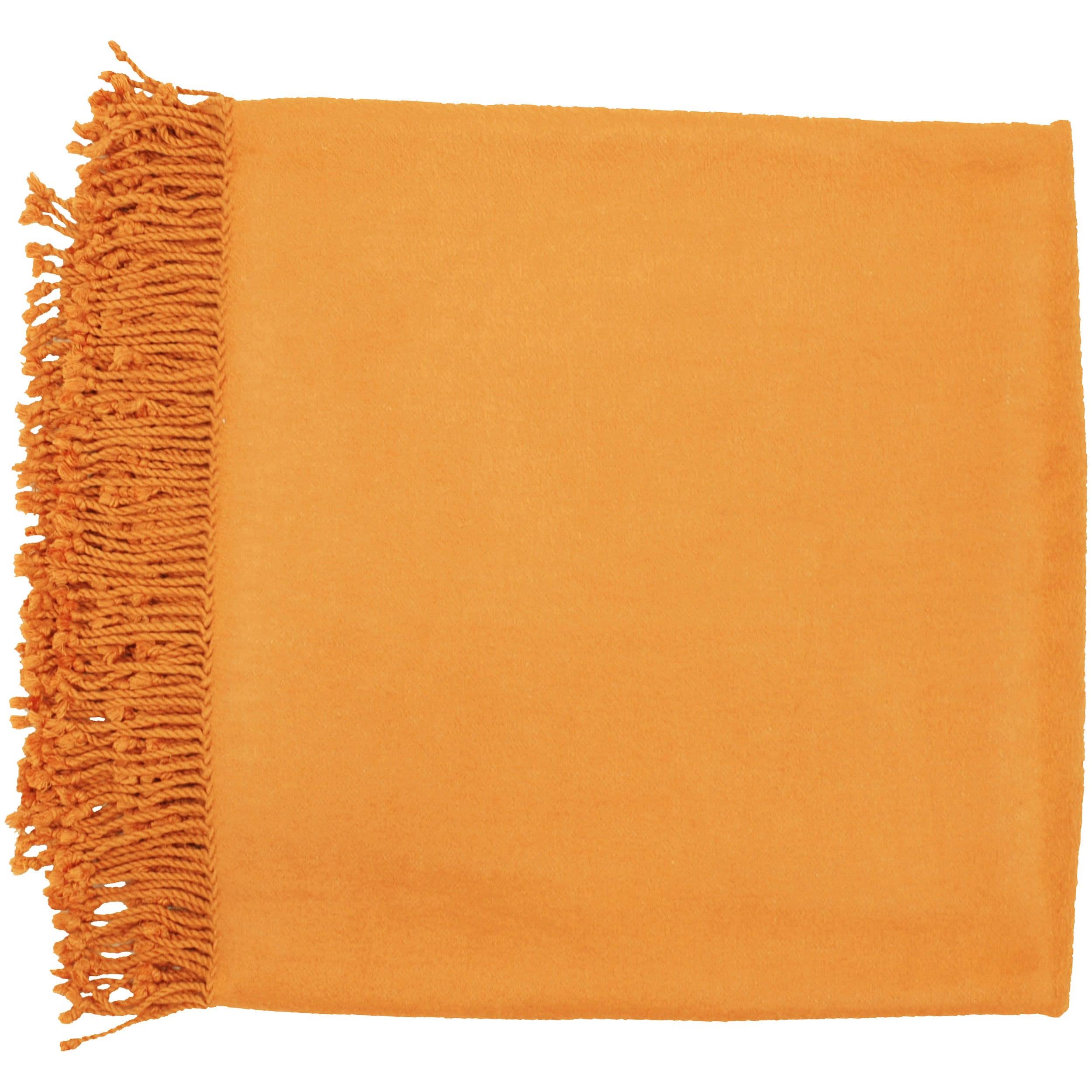 Inland Woven Rayon from Bamboo Cotton Throw, Orange