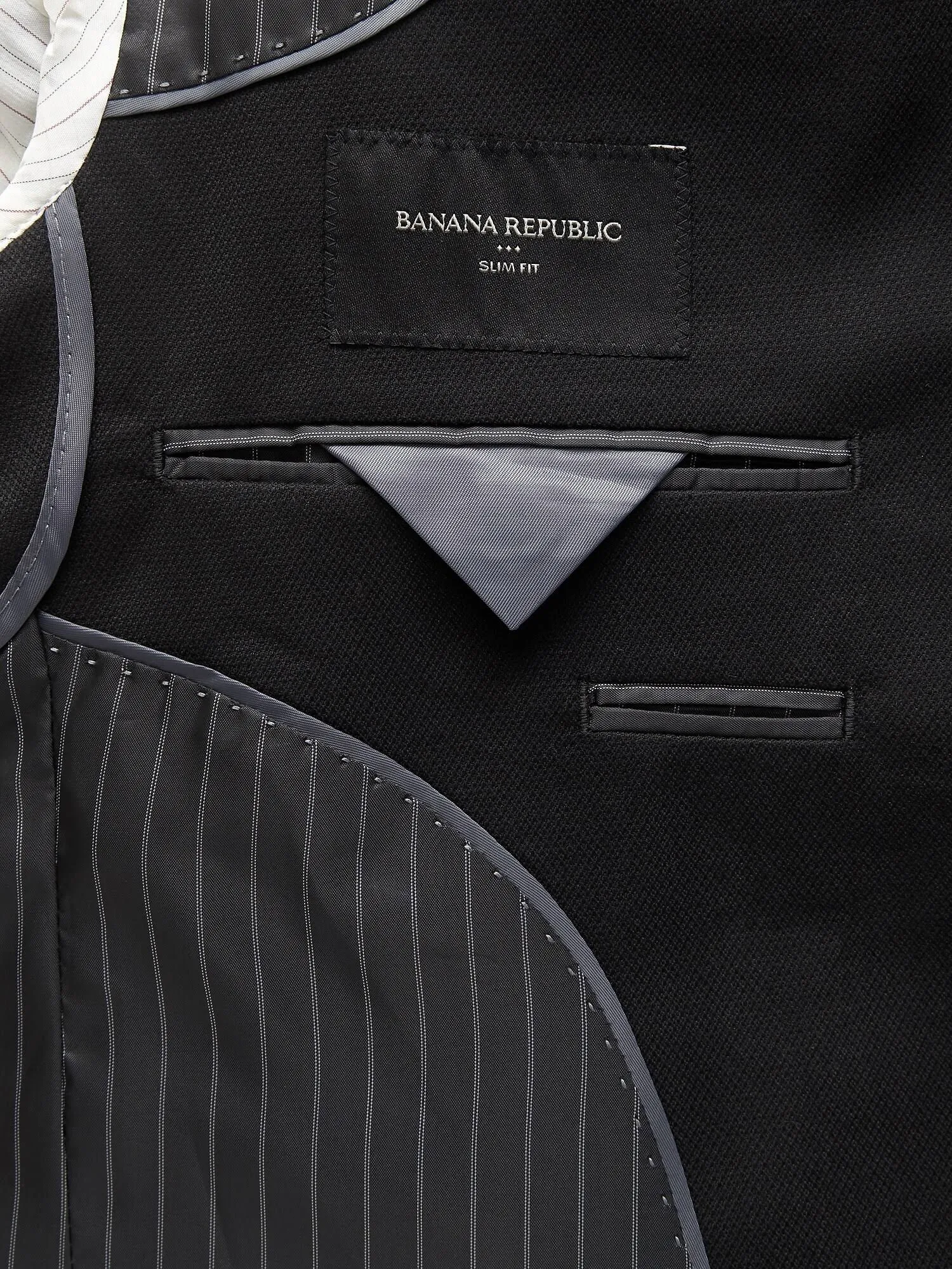 Men's Slim-Fit Stretch Black Blazer Black