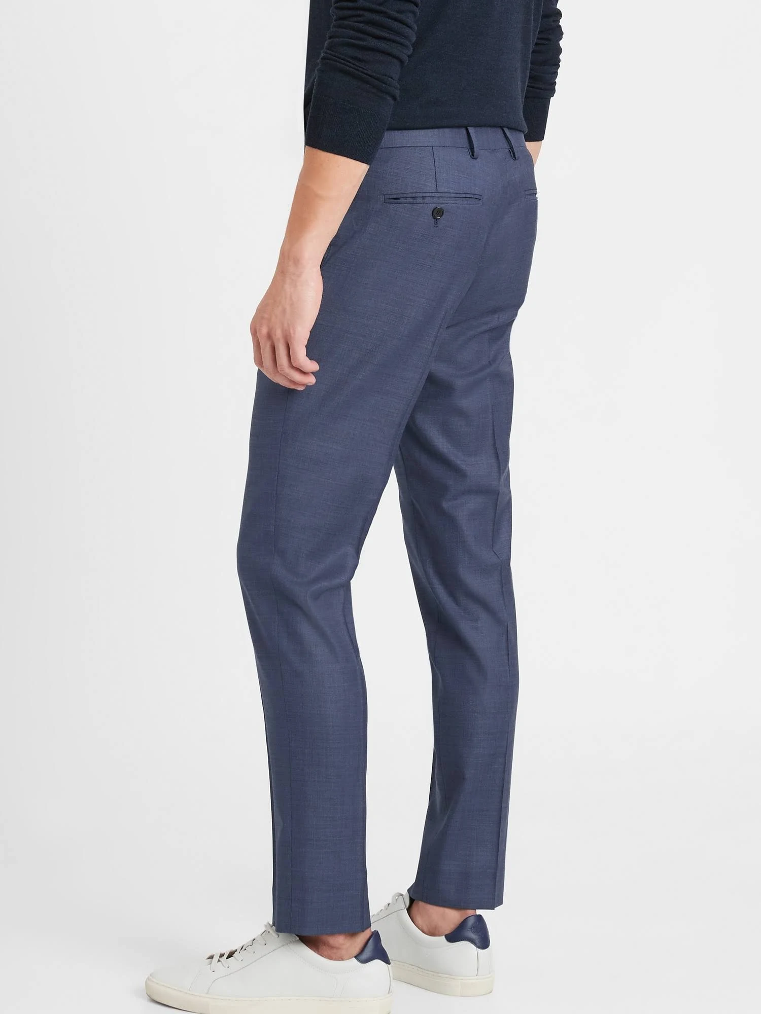 Banana Republic Men's Extra-Slim Italian Wool Suit Pant Comet Blue Tall Size 32W 36L