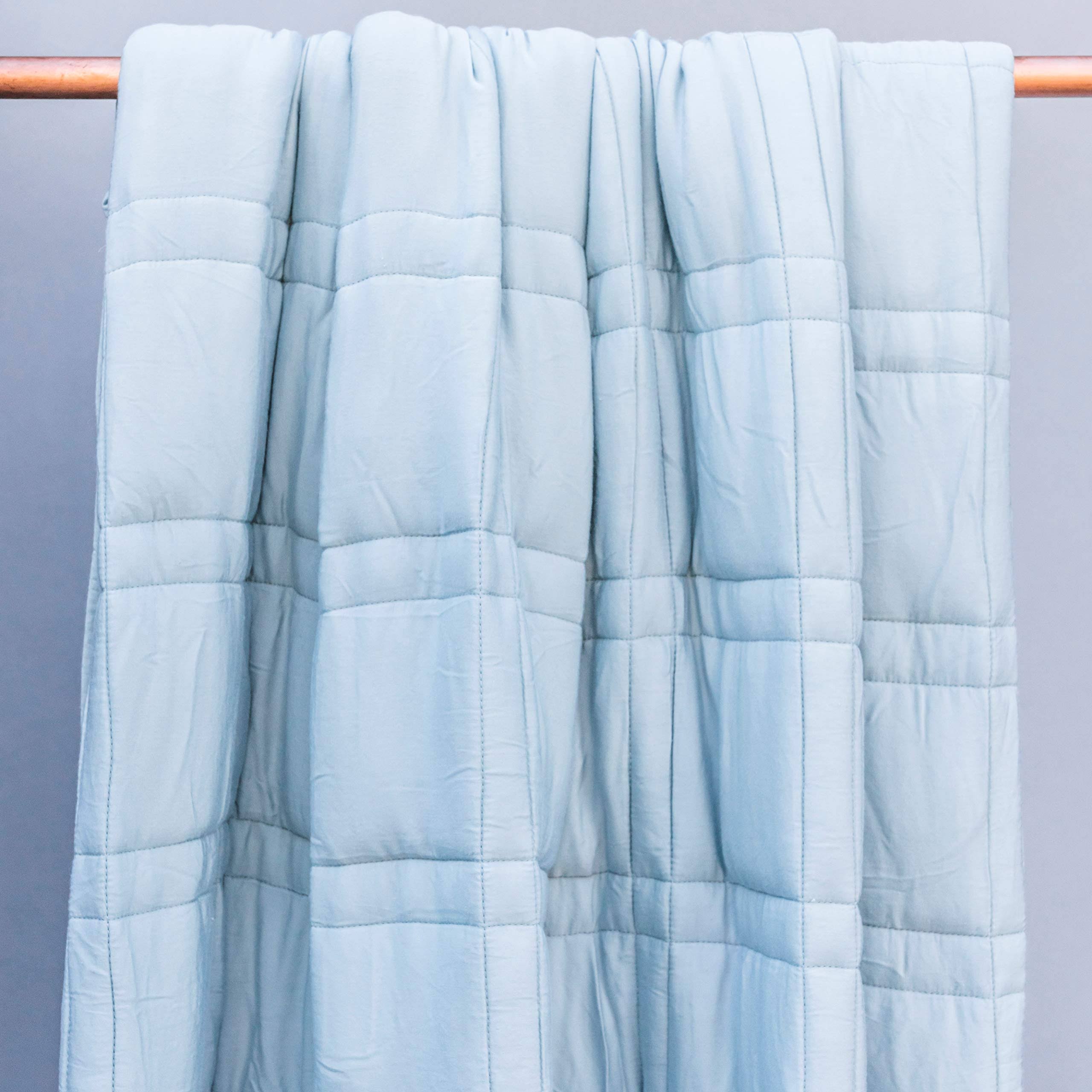 Pine & River Chilled Bamboo Cooling Weighted Blanket (60 inchx80 inch, 20lb) for Adults, Size: 60 inchx80 inch 20 lbs, Blue