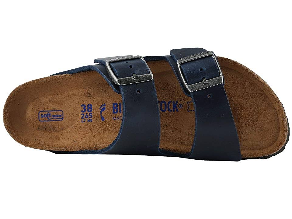 Birkenstock Arizona Soft Footbed - Oiled Leather Blue / 39 / Regular