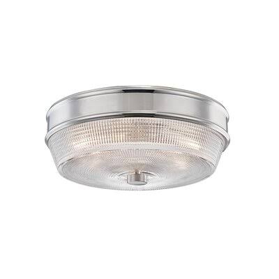 Flush Mount Lighting Grace 2-Light 10.25x22 Flush Mount Birch Lane Fixture Finish: Polished Nickel