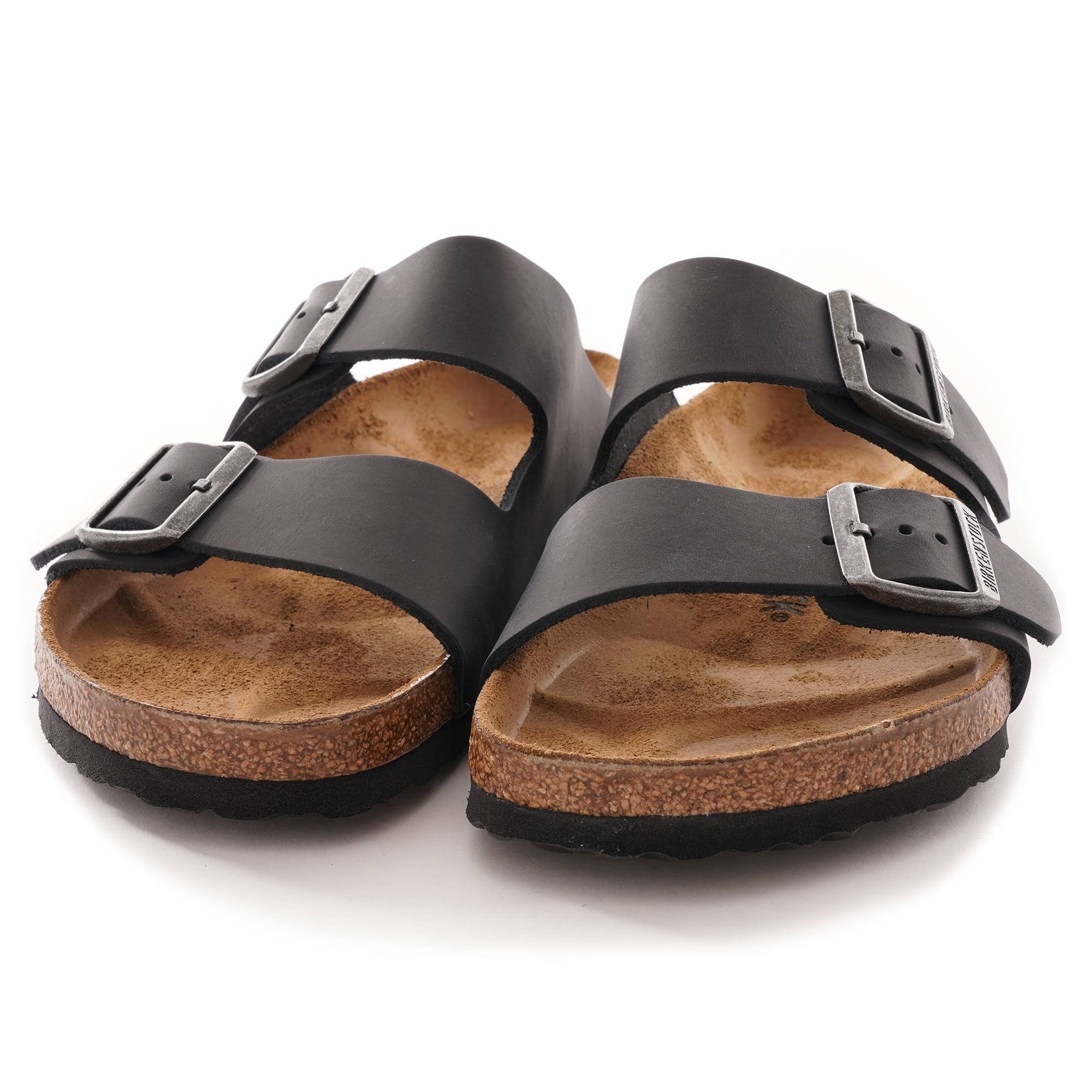 Birkenstock Arizona Oiled Leather Sandals - Black