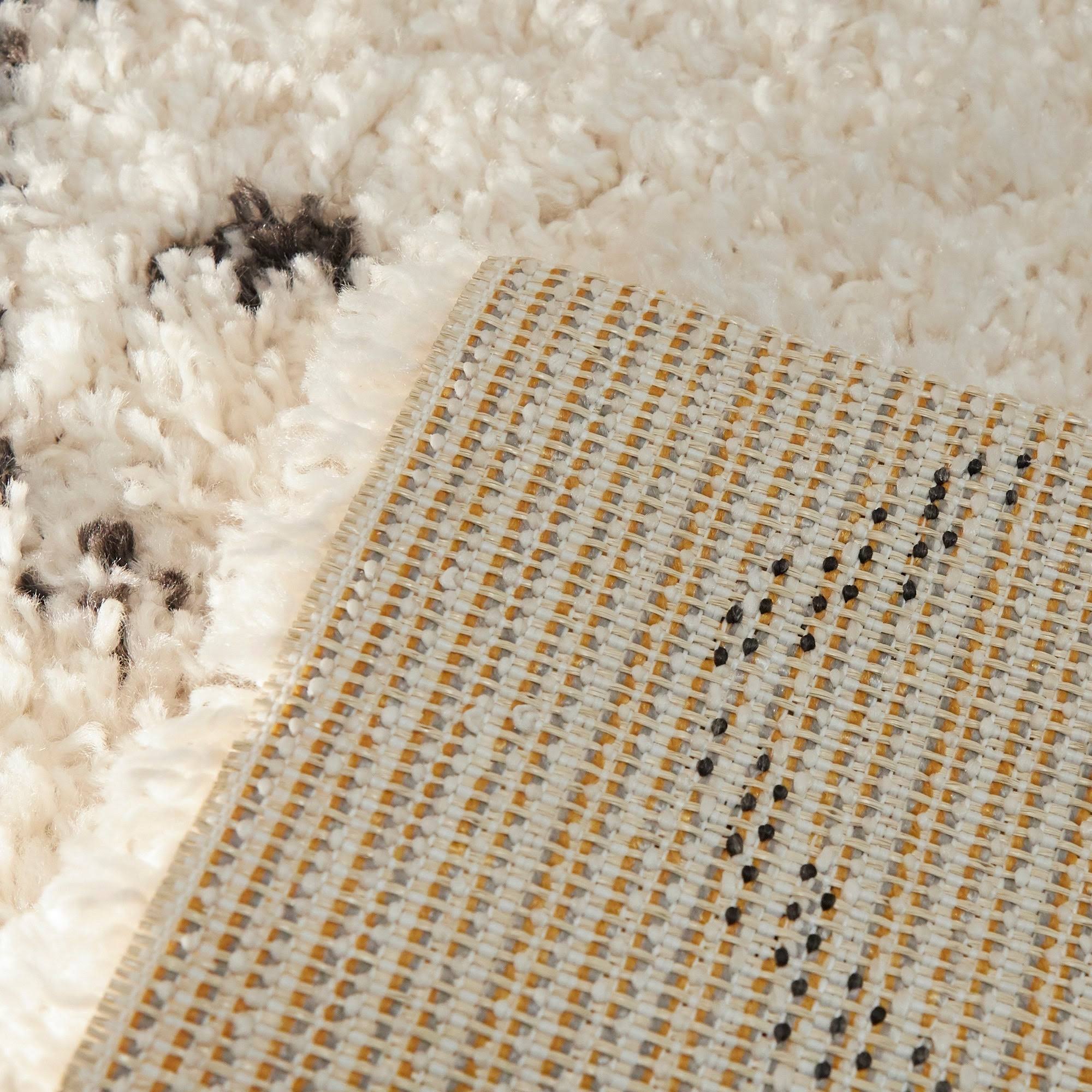 BALTA Duran Cream 5 ft. x 7 ft. Moroccan Shag Area Rug, Ivory