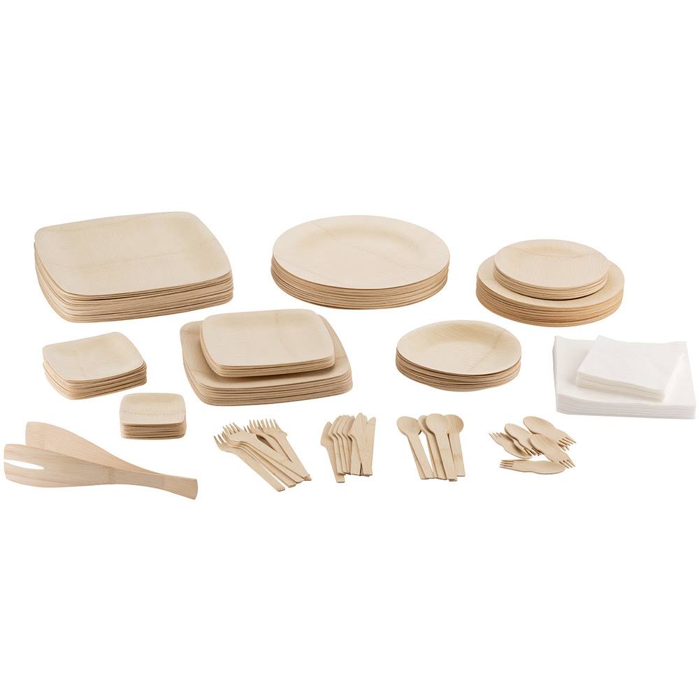 Bambu 064200 Veneerware 9x22 Disposable Bamboo Tongs - 36/Case