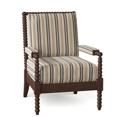 Benedetta 28x22 Wide Armchair Body Fabric: Asana Slate, Leg Color: White