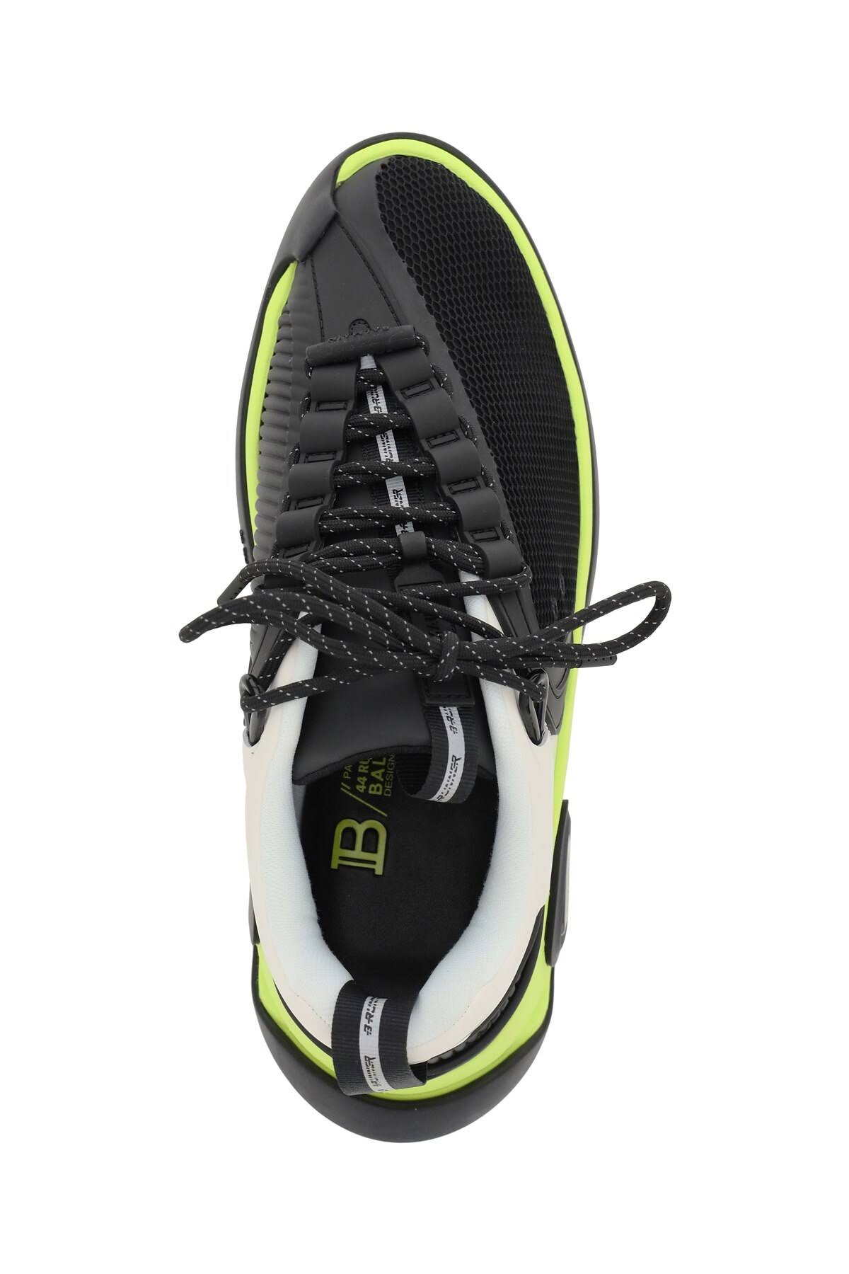 Balmain B-runner Sneakers 40 Black,White,Yellow Technical
