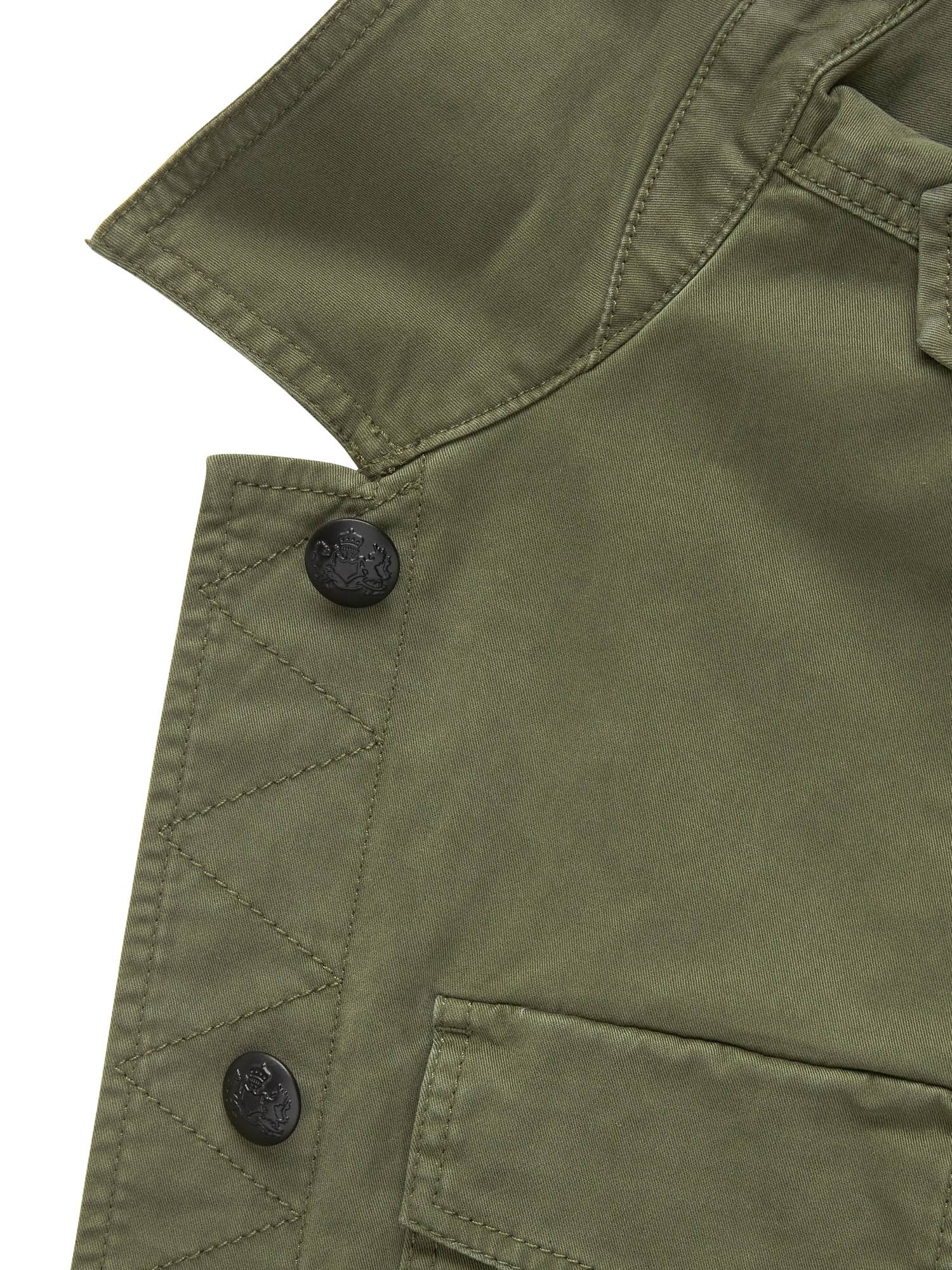 Banana Republic Women's Petite Twill Utility Jacket Deep Olive Green Petite Size S
