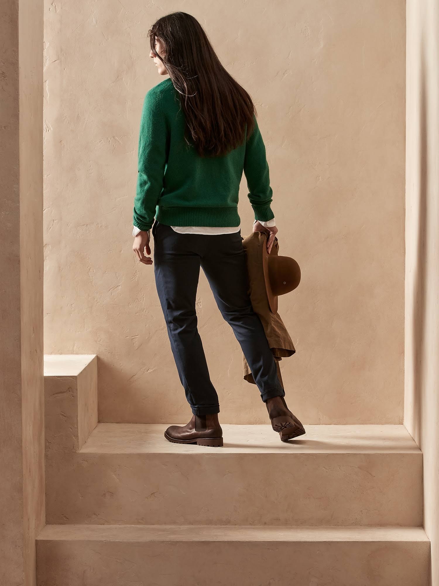 Banana Republic Men's Skinny Rapid Movement Chino Pant Navy Blue Size 40W 34L