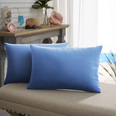 Frierson Outdoor Rectangular Pillow Cover & Insert Birch LANE? Color: Light Blue, Size: 16x22 x 26x22