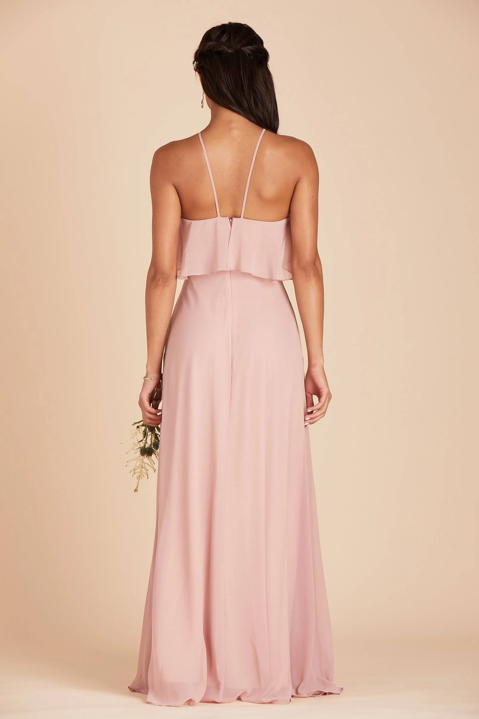 Jules Chiffon Bridesmaid Dress in Rose Quartz M / Rose Quartz