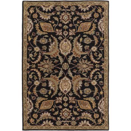 Philips Oriental Hand-Tufted Wool Black/Camel Area Rug Astoria Grand Rug Size: Rectangle 3' x 5'