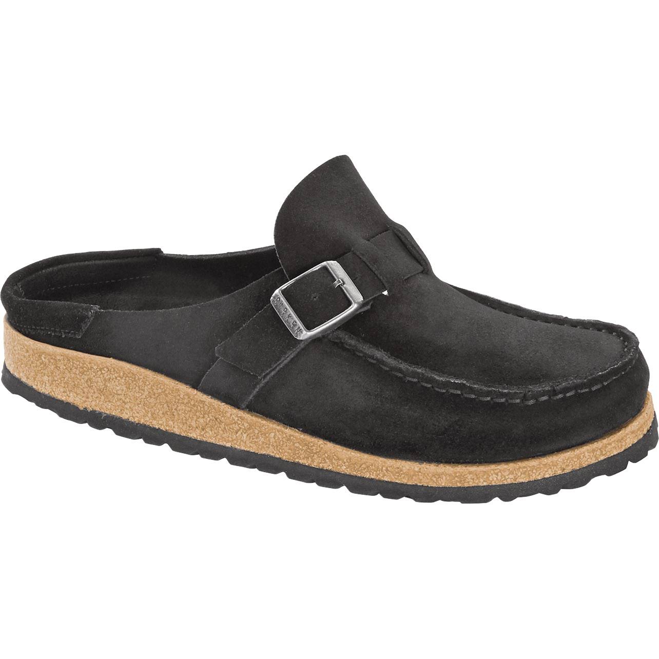 Women's Birkenstock Buckley Narrow Shoes - Black Suede / 36
