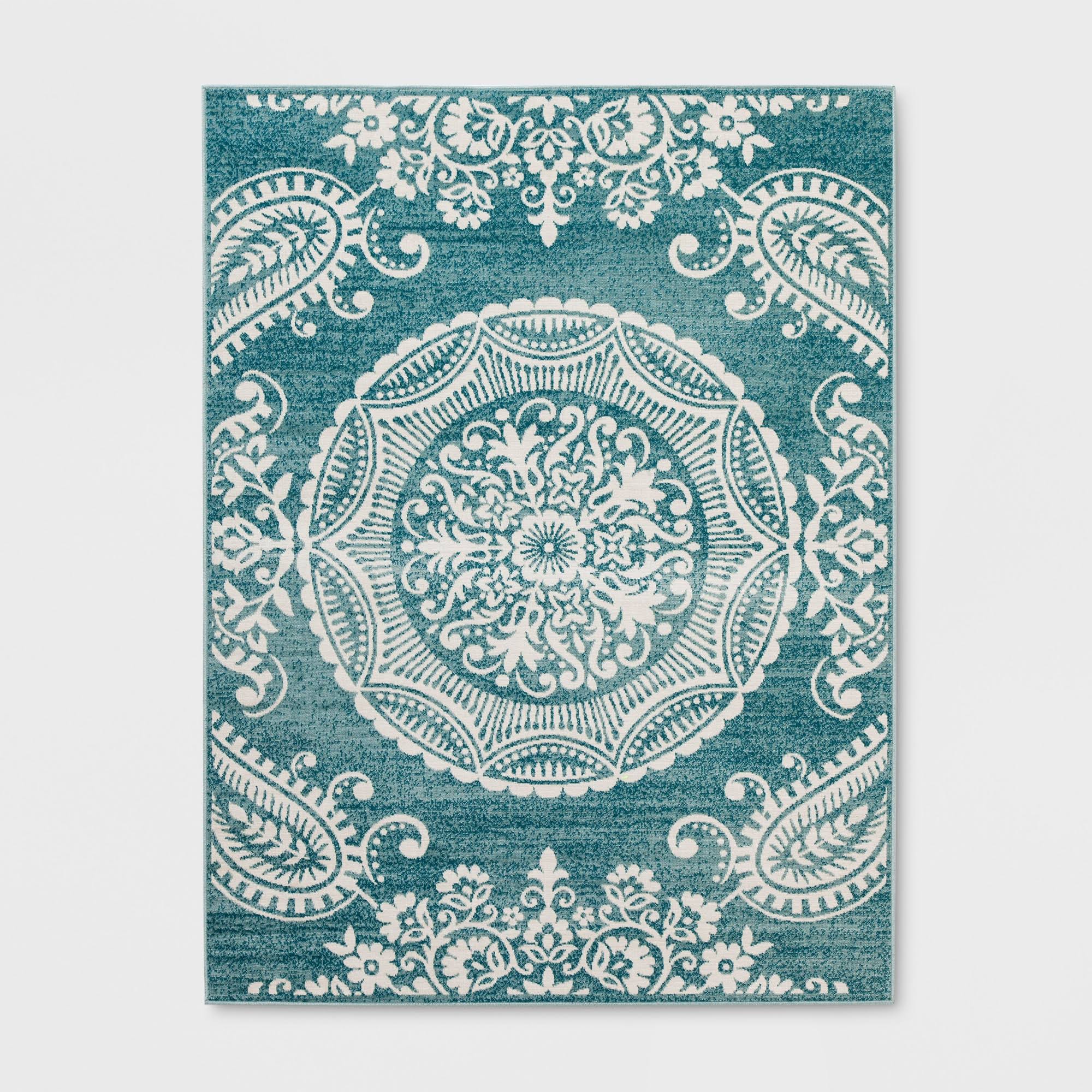 Opalhouse 5& X 7& Vintage Medallion Outdoor Rug - Turquoise