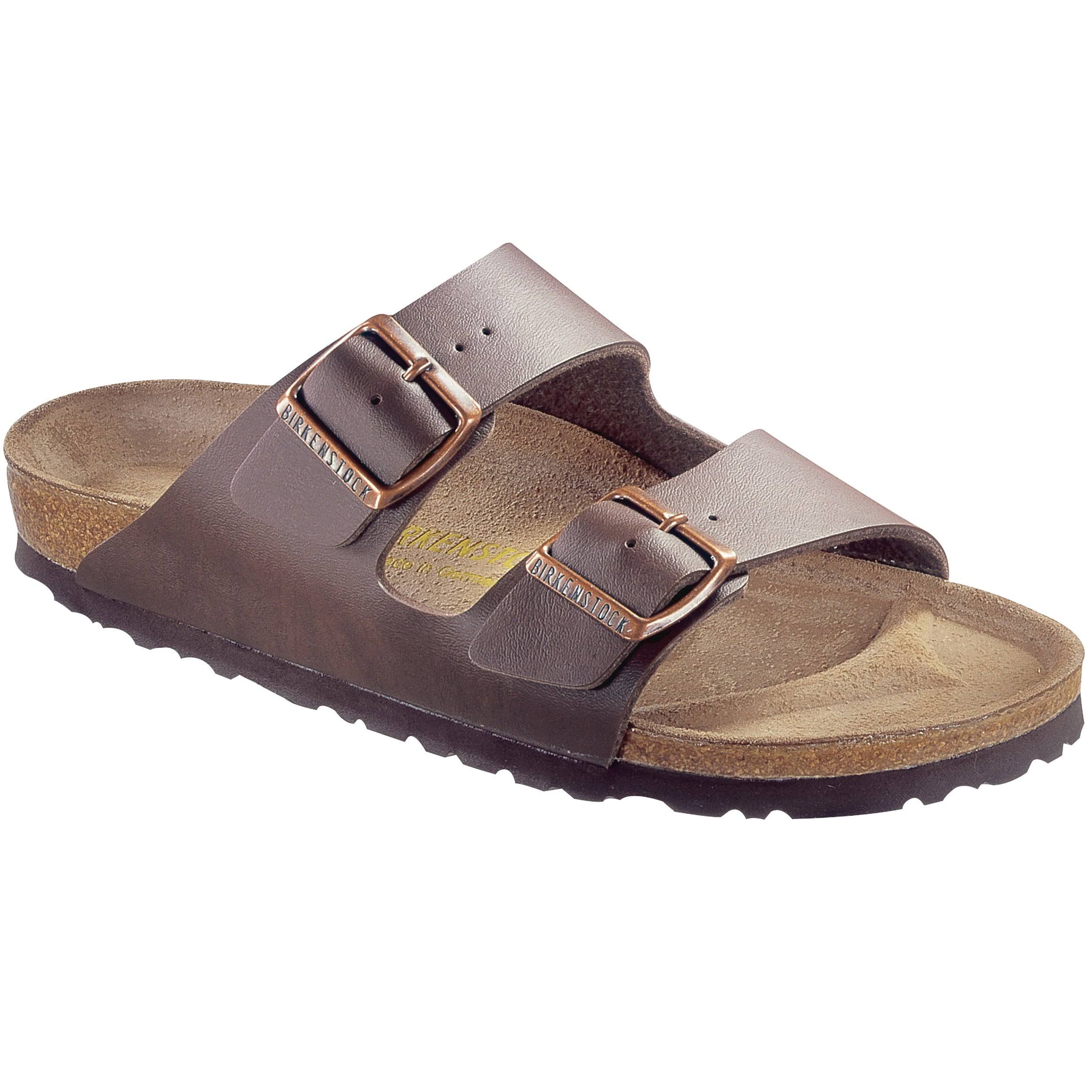 Birkenstock Men's Arizona Birko 2-Band Sandal, Brown, 9