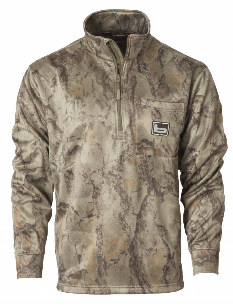 Banded Tec Fleece 1/4 Zip Pullover, Mens, Natural GEAR, Large
