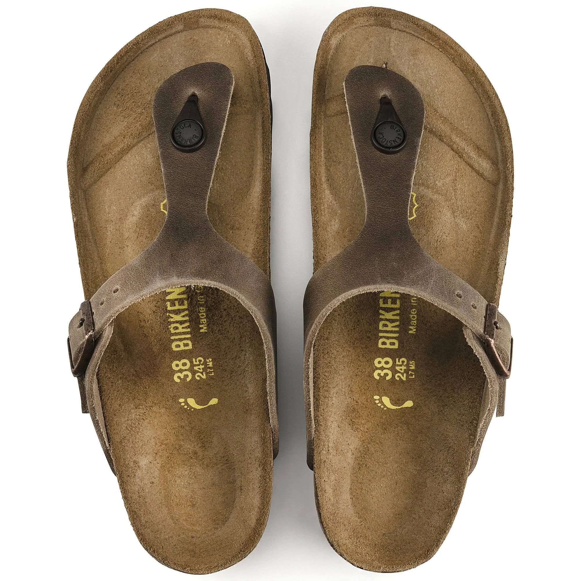 Birkenstock Gizeh Oiled Leather Women's Sandals Tobacco Oiled Leather : 37 (US Women's 6-6.5) Regular