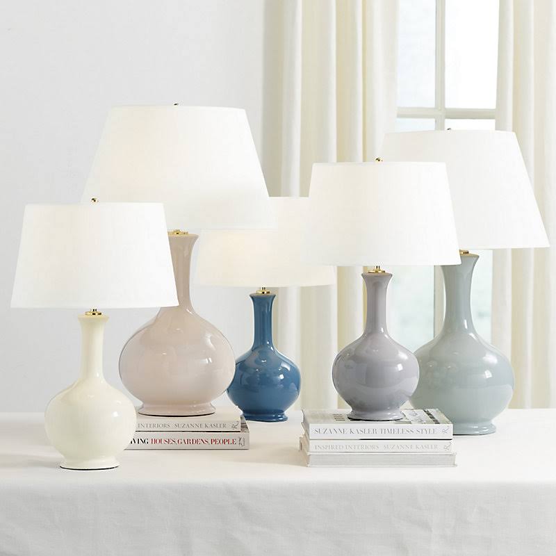 Suzanne Kasler Gourd Lamp Winter Gray Small - Ballard Designs