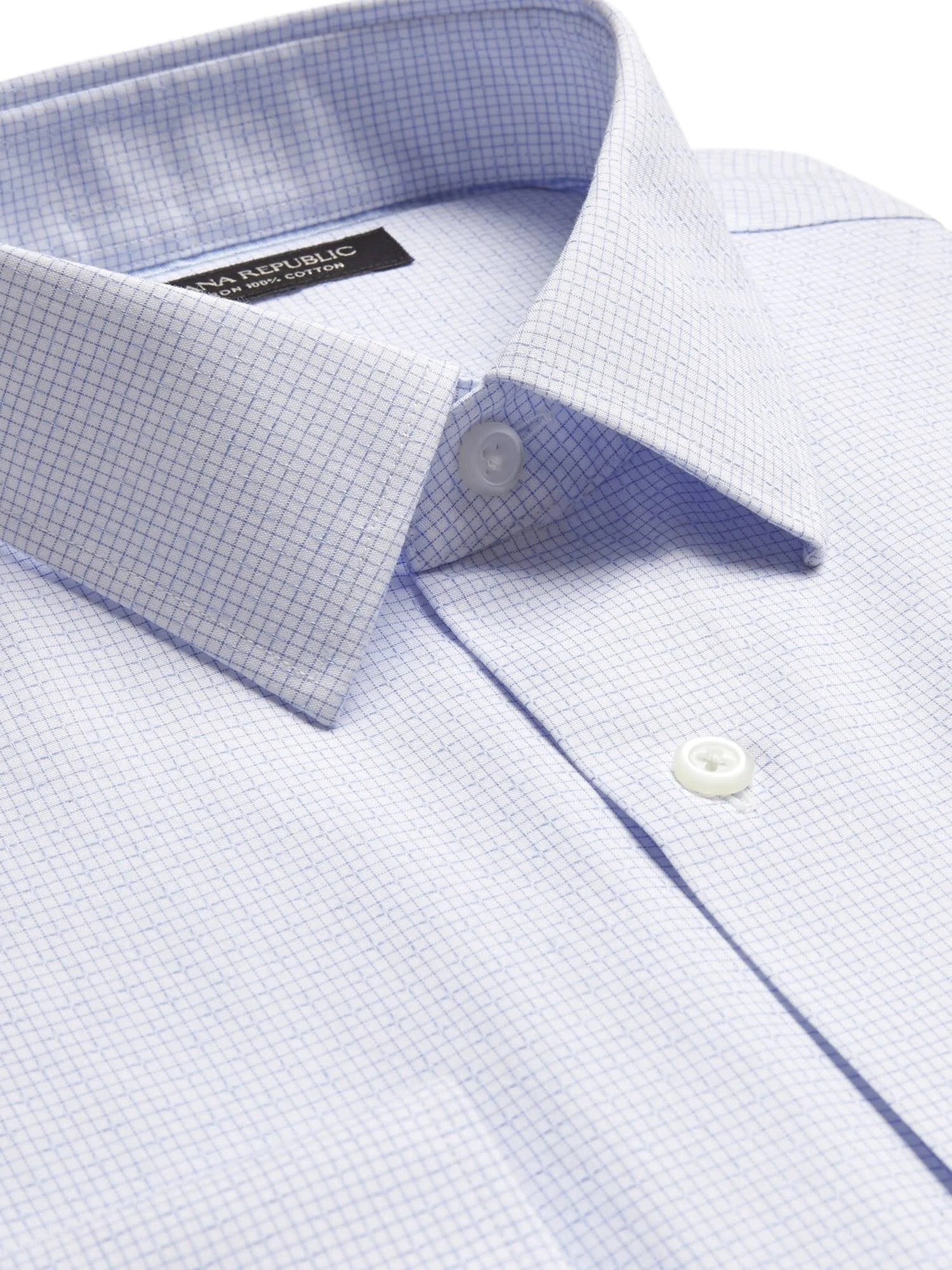 Banana Republic Men's Slim-Fit Non-Iron Dress Shirt Light Blue Size Xxs