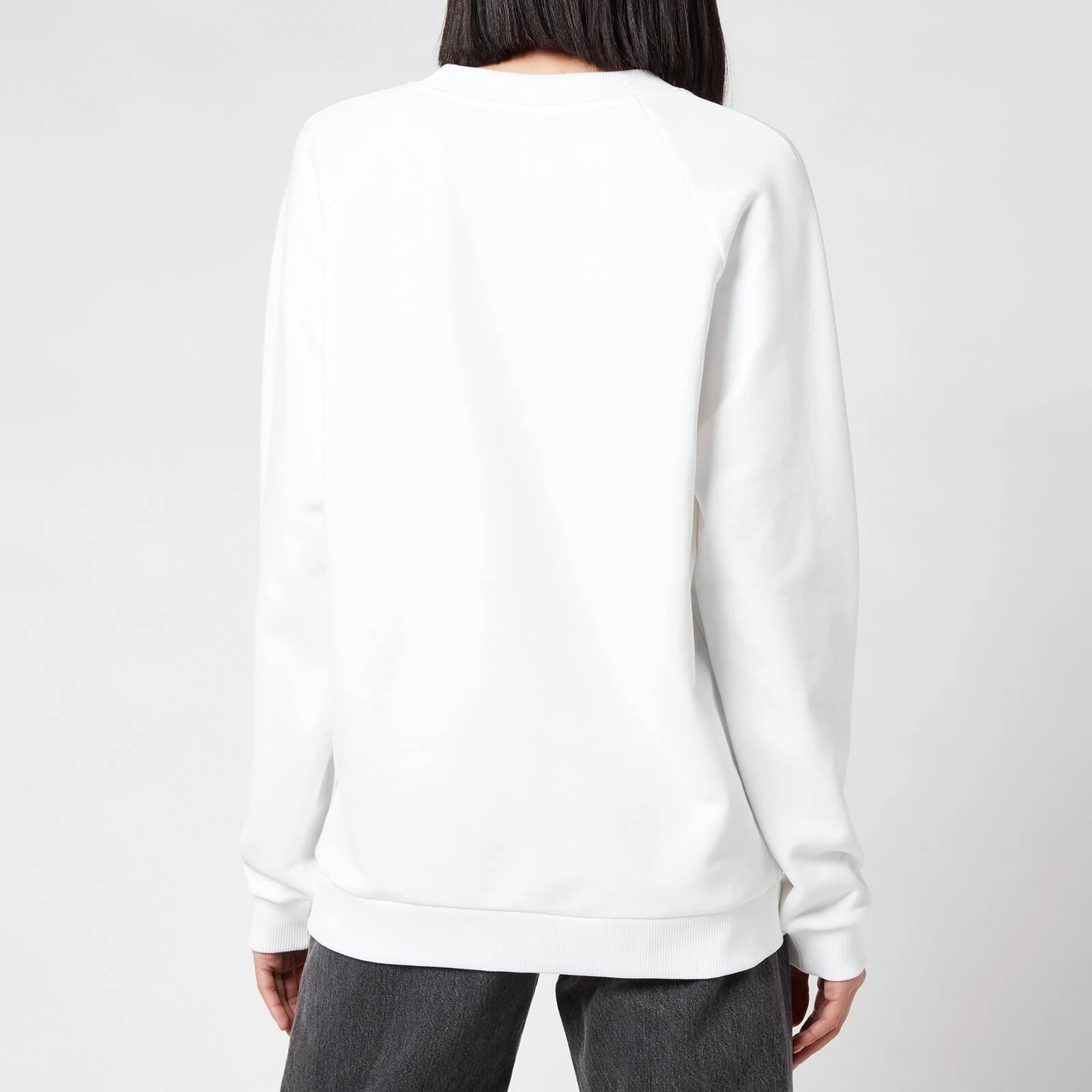 Balmain | Women Logo Printed Cotton Sweatshirt White/Pink M