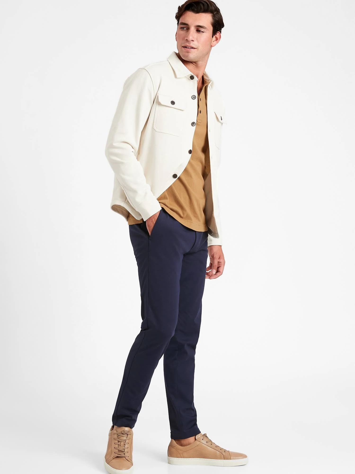 Banana Republic Men's Slim Luxe City Pant with Core Temp Technology Navy Size 29W 32L