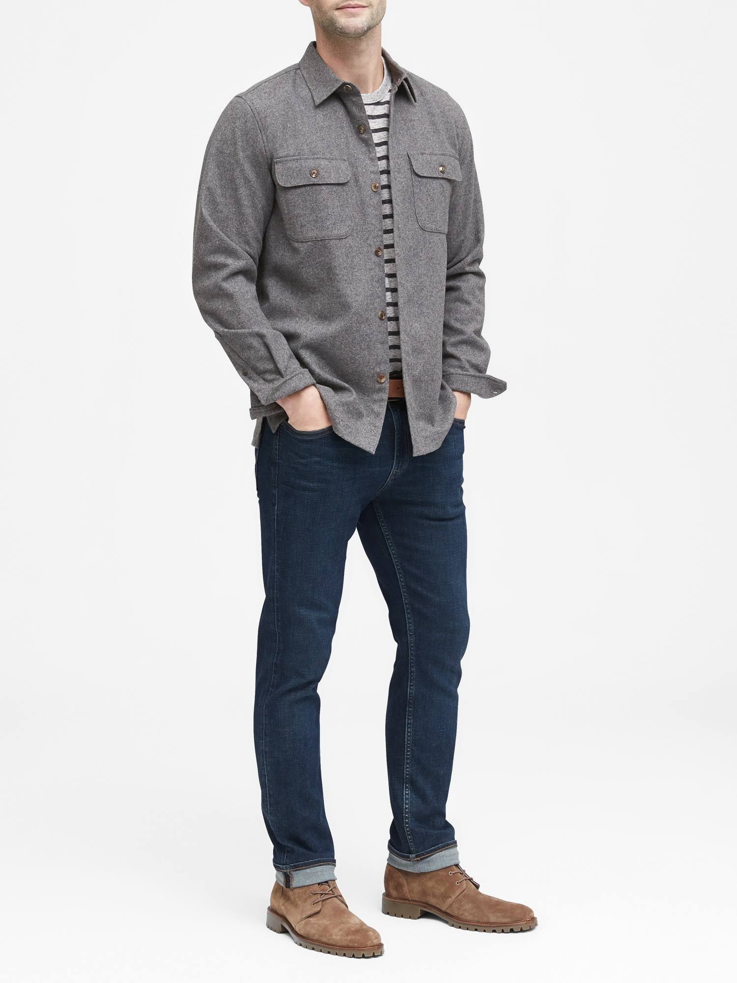 Banana Republic Men's Slim Rapid Movement Denim Jean Bolt Wash Size 33W 30L