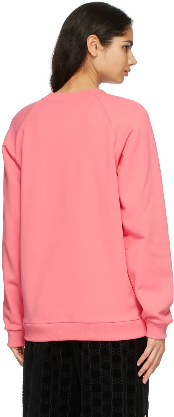 Balmain Branded Sweatshirt Pink - Pink - Sweatshirts