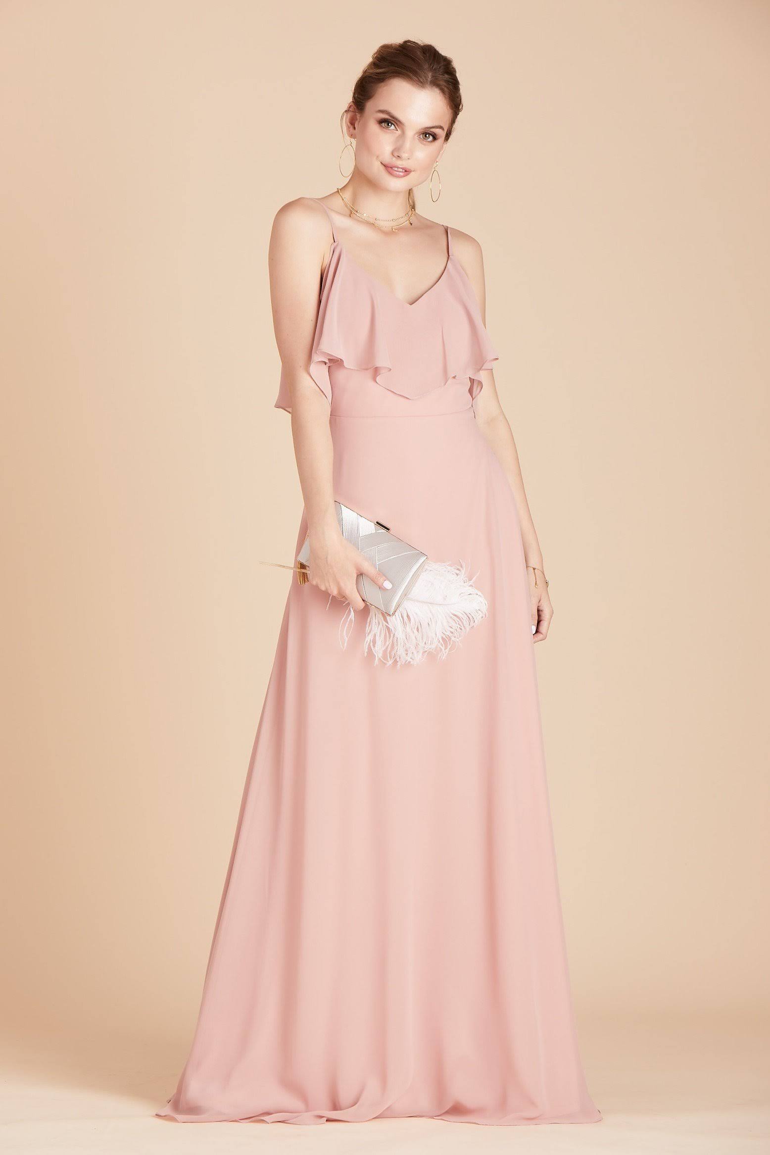 Birdy Grey Jane Convertible Chiffon Bridesmaid Dress in Dusty Rose XXL / Dusty Rose / No Slit