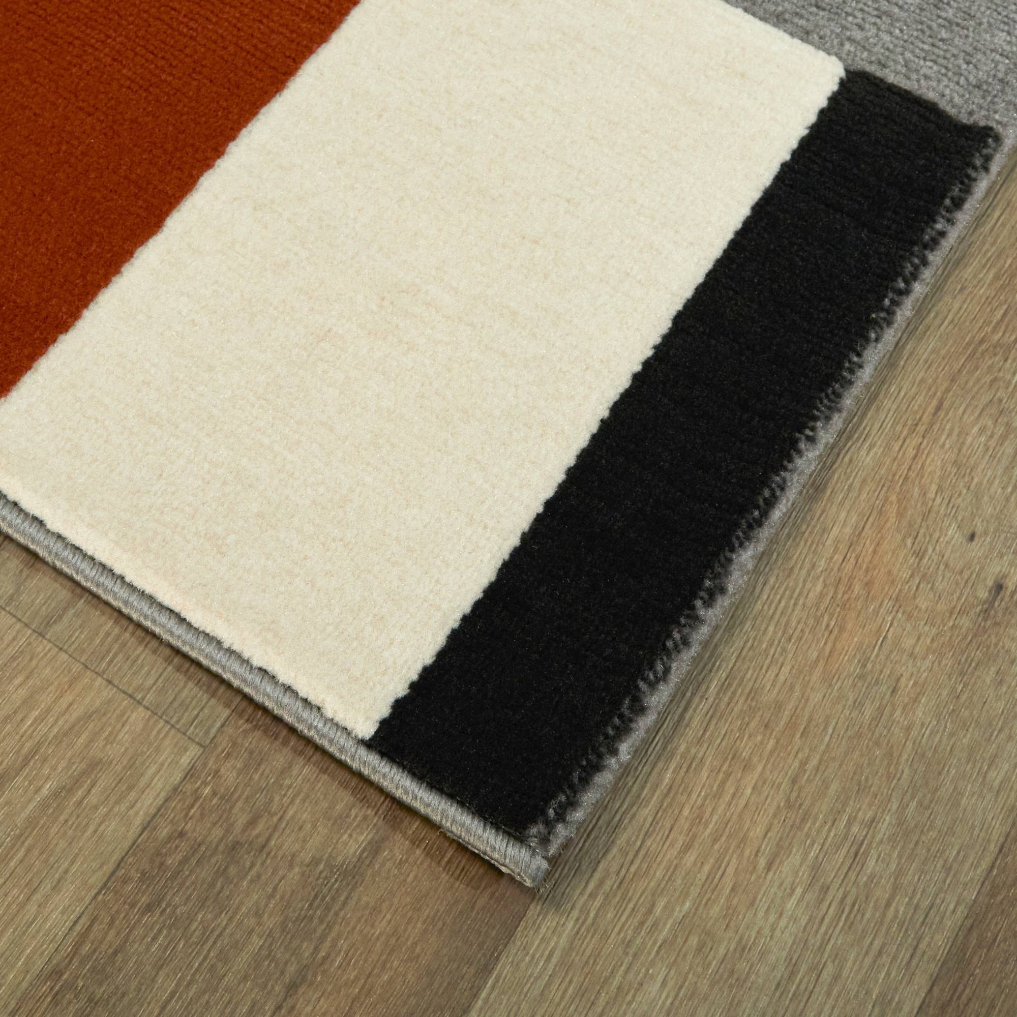 BALTA Bailey Burnt Orange 5 ft. x 7 ft. Modern Striped Area Rug