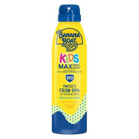 Banana Boat Kids Max Protect & Play Sunscreen Spray SPF 100, 6 oz - 2 Pack