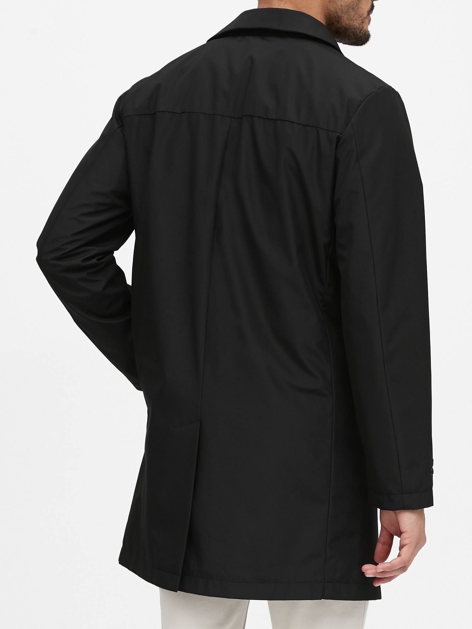 Banana Republic Men's Water-Resistant 3-Layer Mac Jacket Black Size M