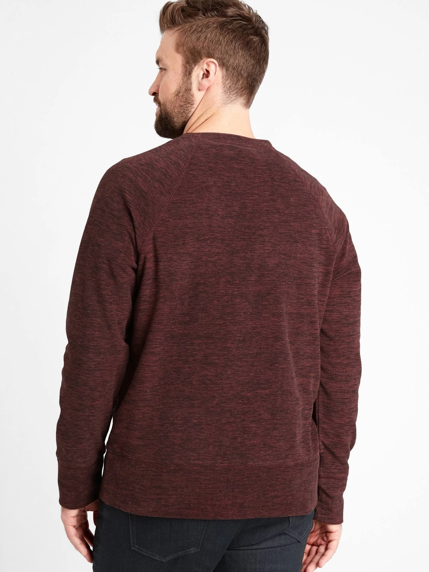Banana Republic Men's Arctic Fleece Raglan Sweatshirt Amber Size S
