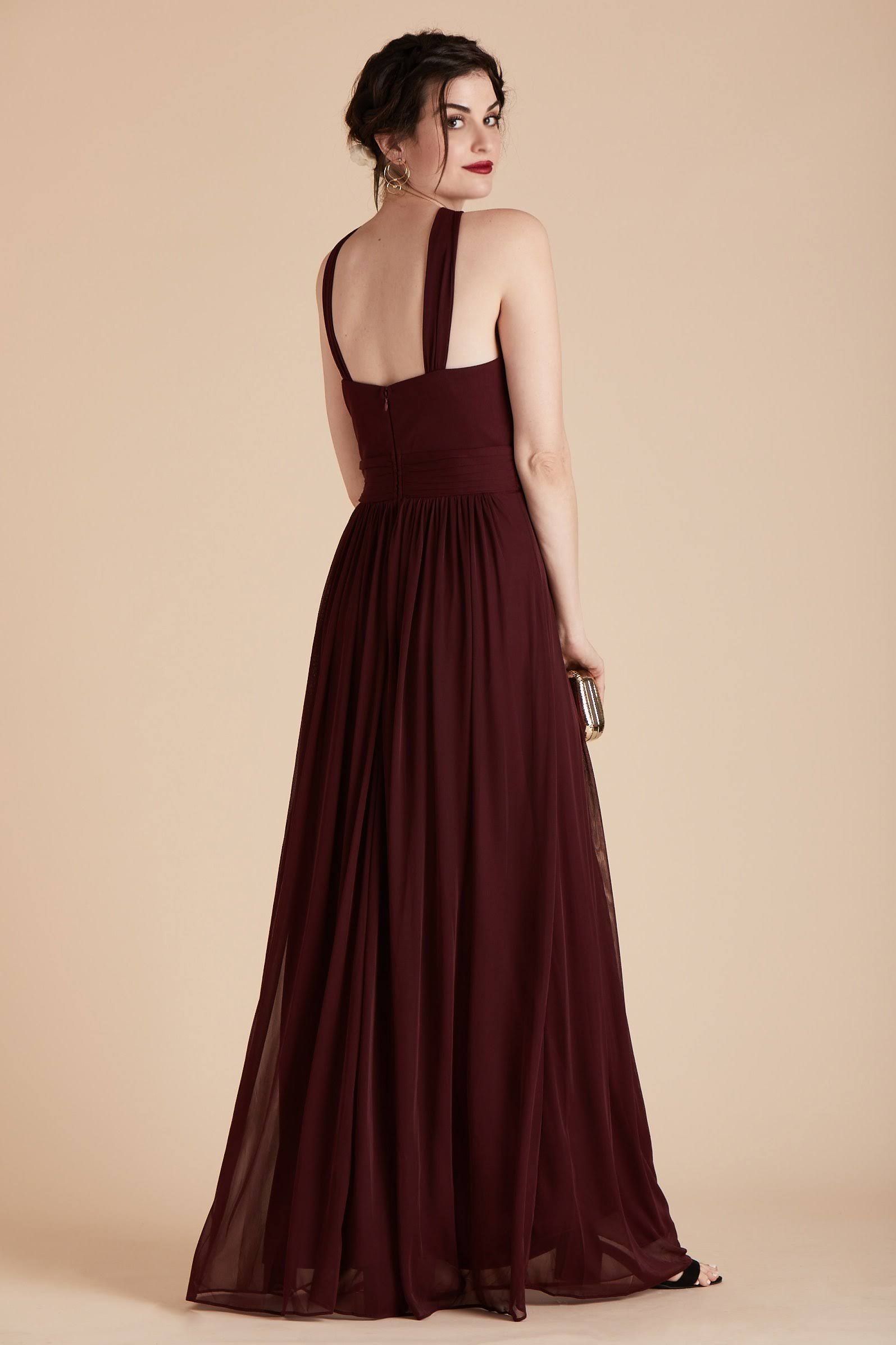 Birdy Grey Kiko Bridesmaid Dress in Cabernet S / Cabernet