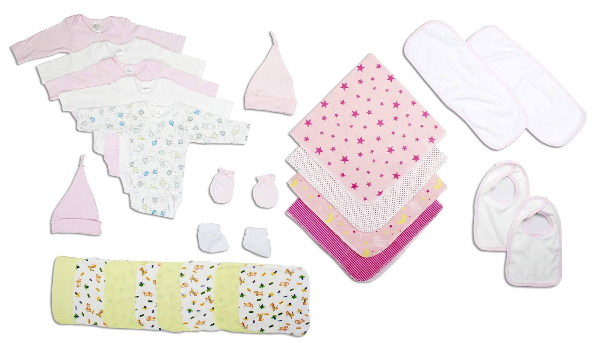 Bambini Newborn Baby Girls 17 PC Layette Baby Shower Gift Set