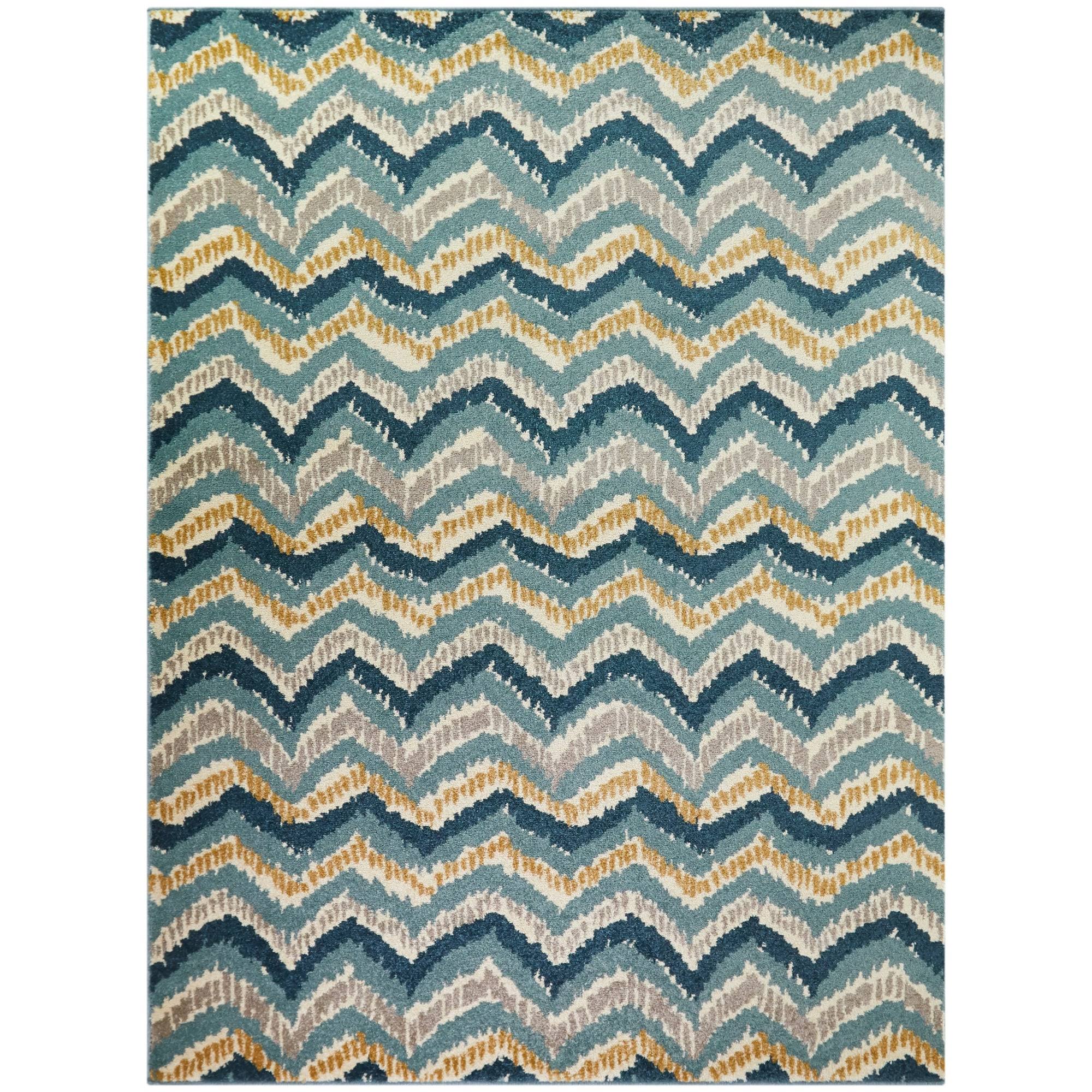 BALTA Fazio Orange 8 ft. x 10 ft. Modern Chevron Area Rug