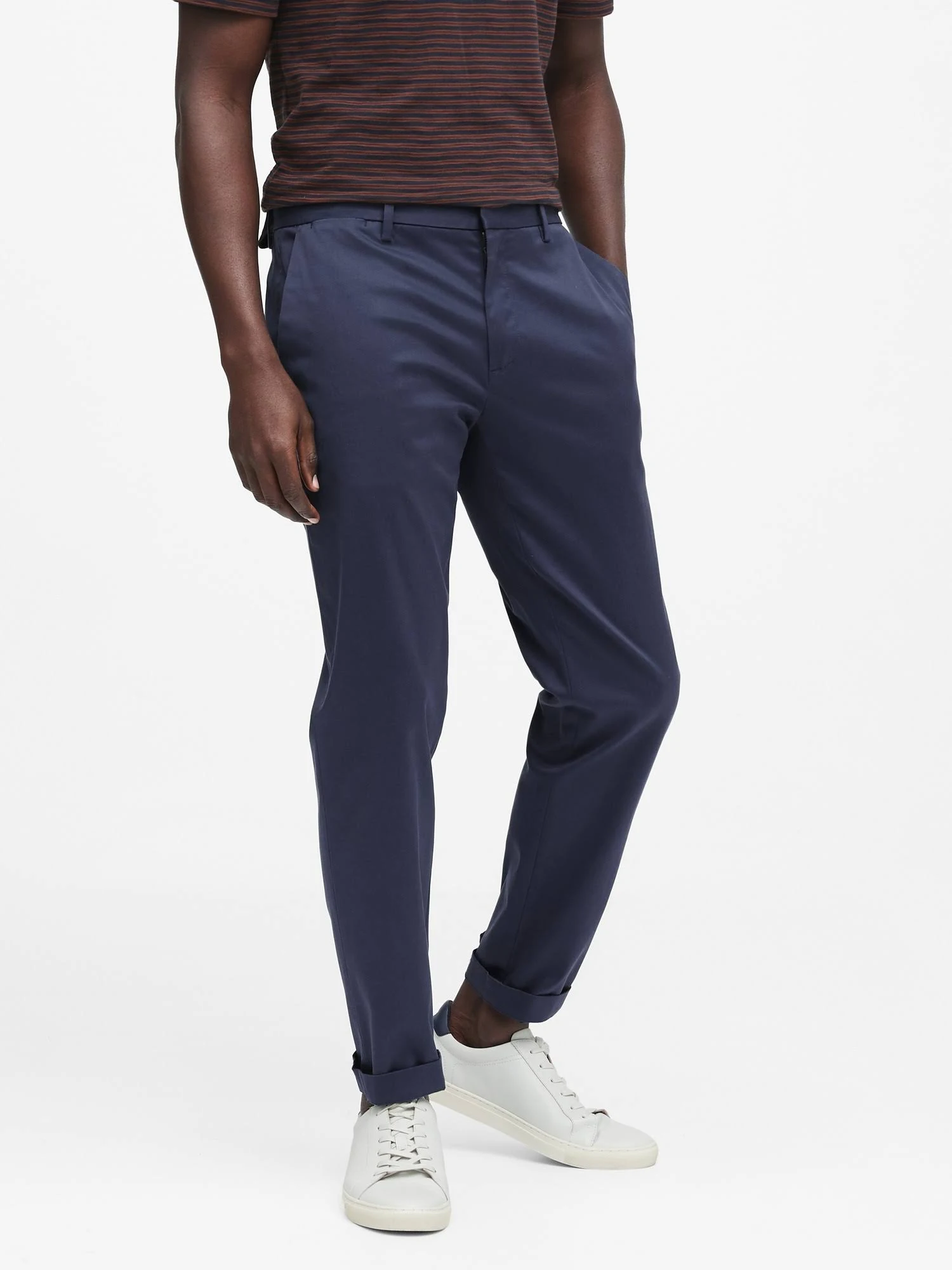 Banana Republic Men's Mason Athletic Tapered Rapid Movement Chino Pant Hazey Blue Size 33W 34L