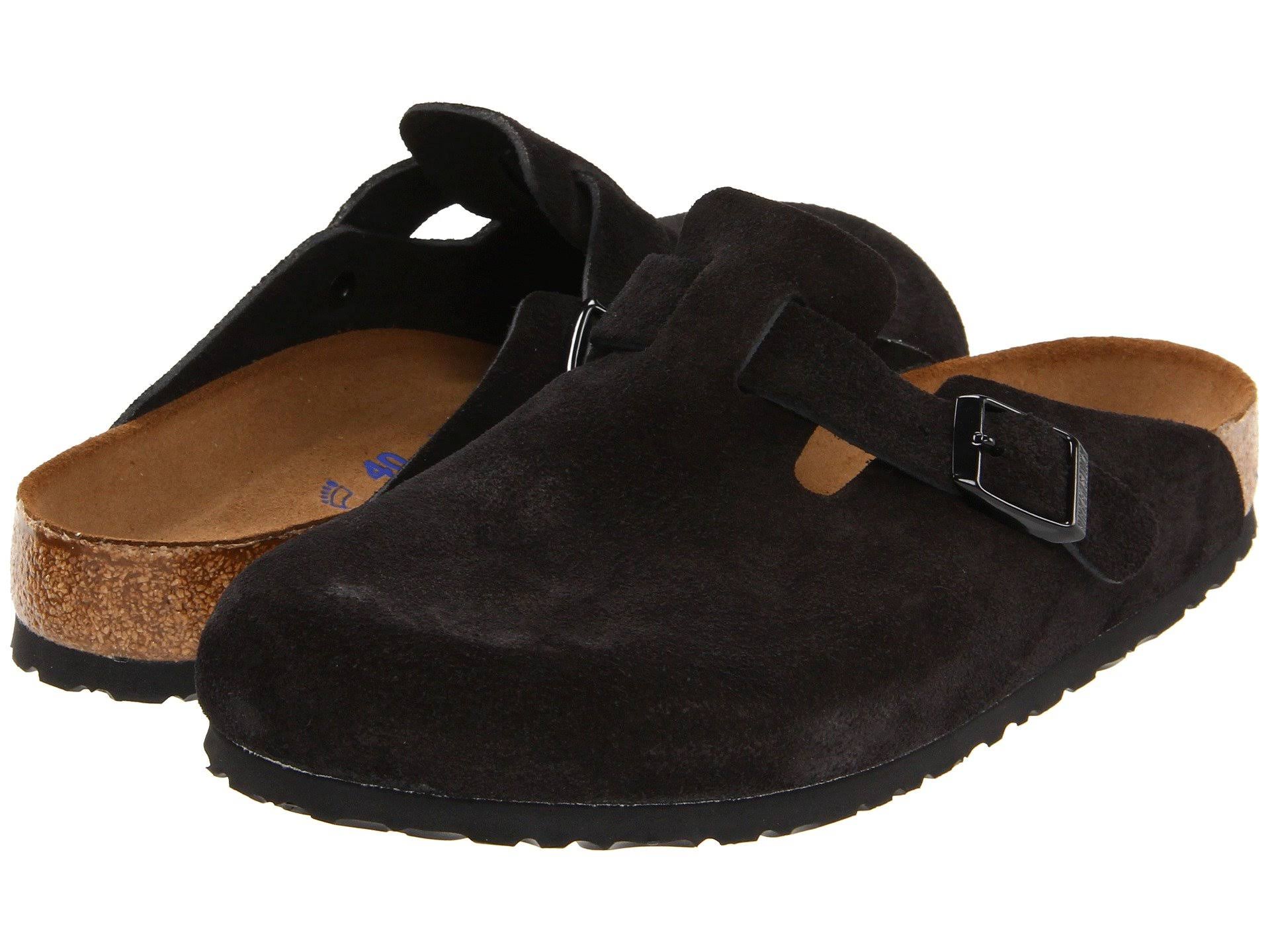 Birkenstock Boston Soft Footbed (Unisex) Clog Shoes Black Suede : 42 (US Men's 9-9.5 - US Women's 11-11.5) Regular