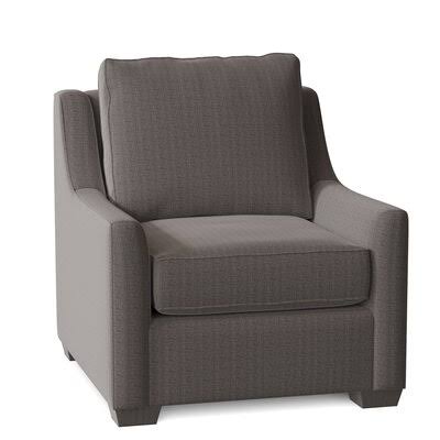 Birch Lane Godwin 33x22 Wide Armchair Body Fabric: Zula Charcoal
