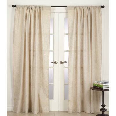 Kitt Solid Semi-Sheer Rod Pocket Single Curtain Panel Size per Panel: 57x22 W x 84x22 L