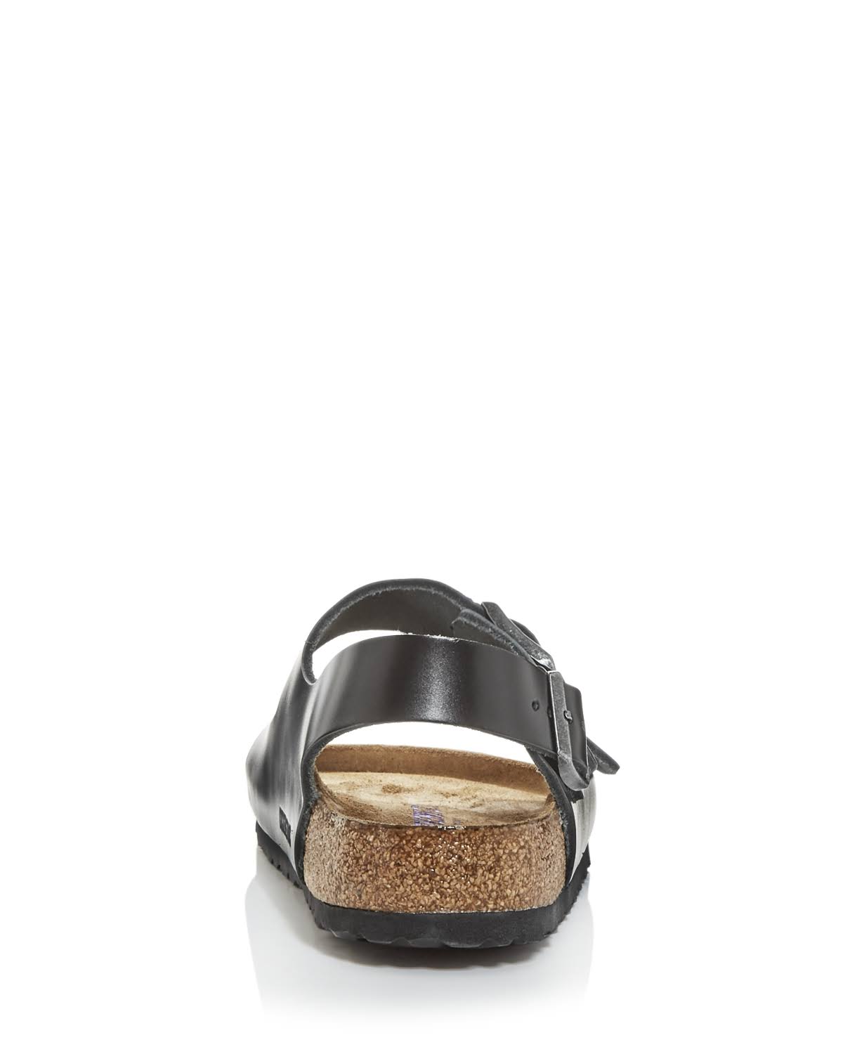 Birkenstock Milano Soft Footbed Sandal - 41 - Black Amalfi Leather