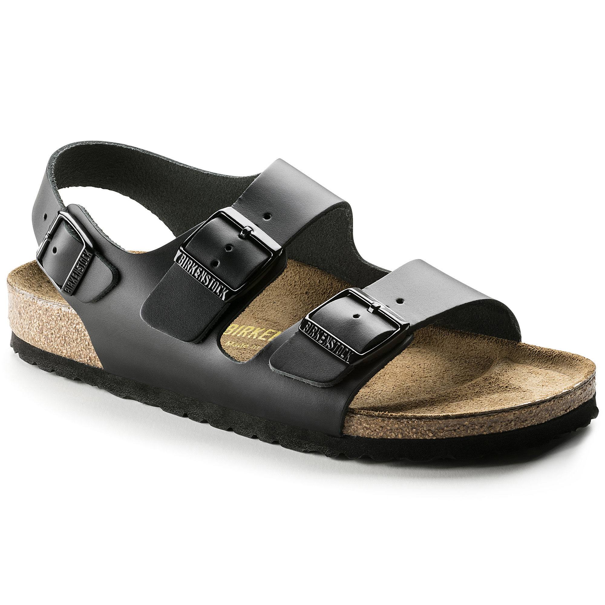 Birkenstock Sandal Milano Black Leather 40 EU / Narrow