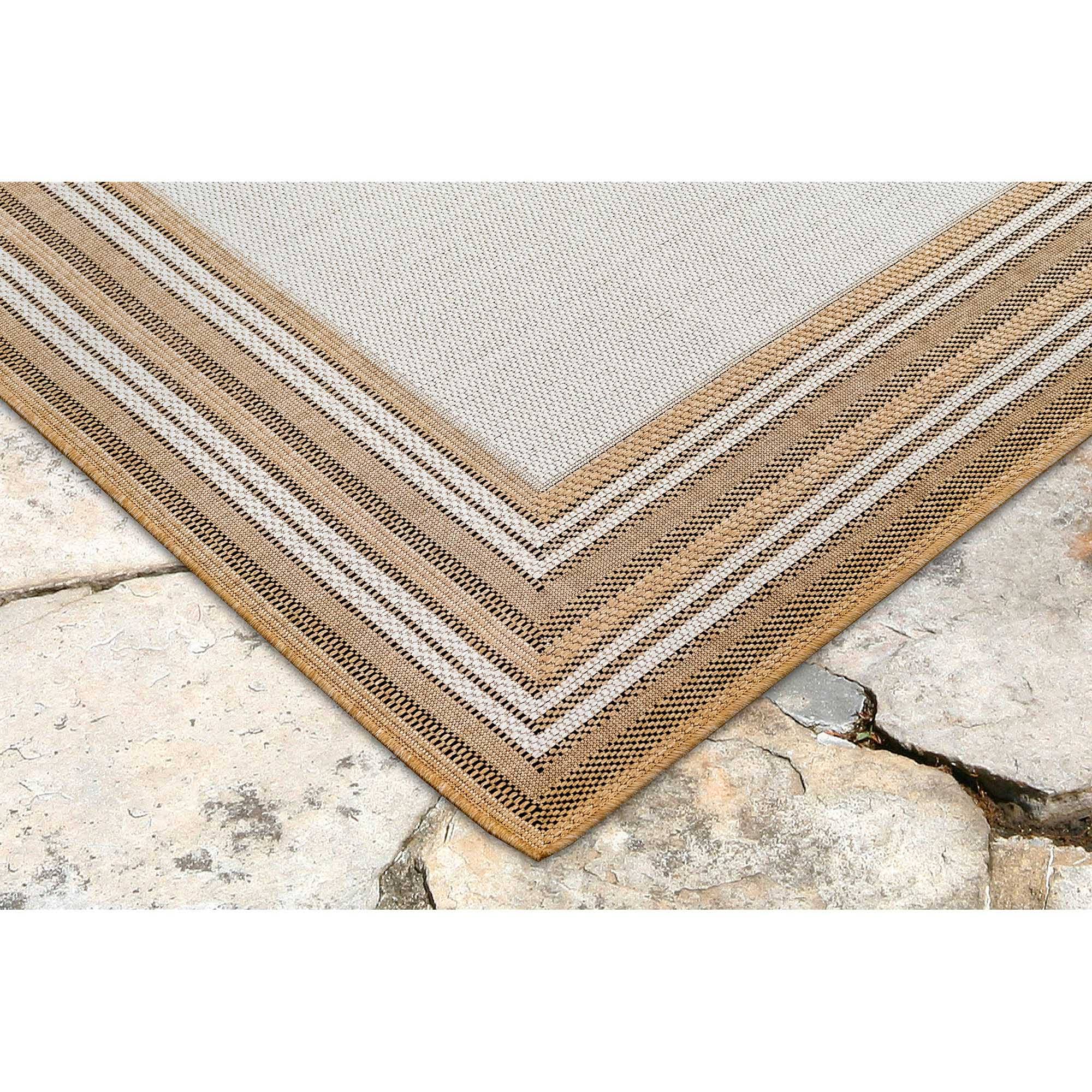 Liora Manne Carmel Multi Border Indoor/Outdoor Rug Navy 7&10x22x9&10x22