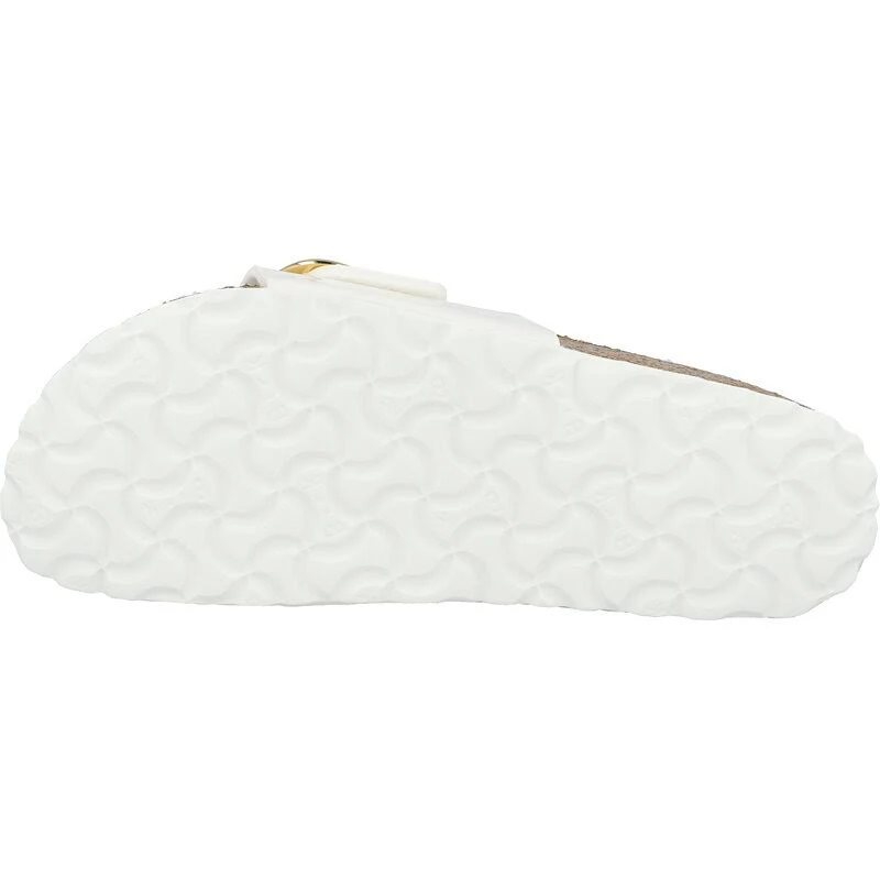Birkenstock Adult Madrid Big Buckle White Birko-Flor Patent Slides
