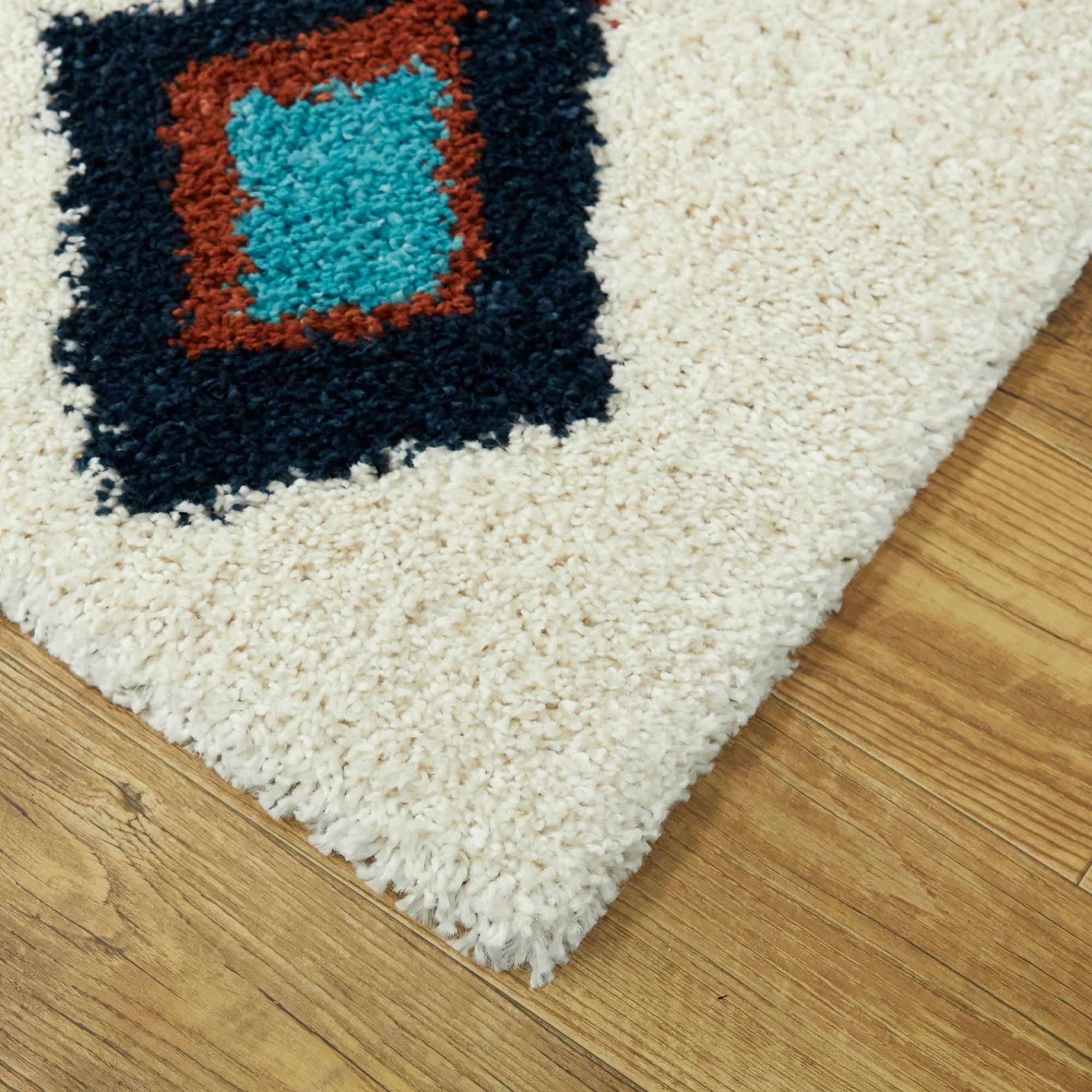 Backstedt Moroccan Bohemian Shag Boho Area Rug - 2&7x22 x 7& Runner - White